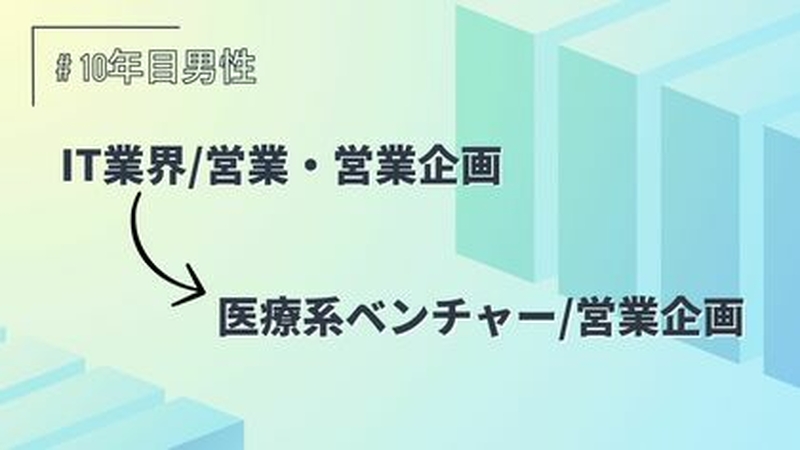 IT業界（WEB広告）/営業・営業企画→医療系ベンチャー/営業企画/10年目/男性